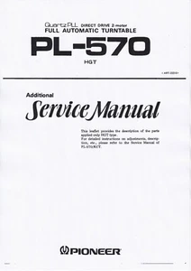 Service Manual-Anleitung für Pioneer PL-570  - Picture 1 of 1