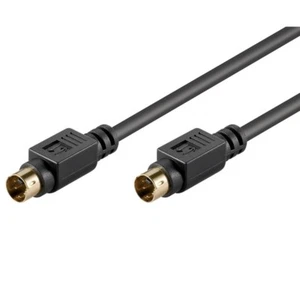 S-VHS S-Video Kabel DIN 4 polig polige runde vergoldete Stecker für alte Geräte - Afbeelding 1 van 1