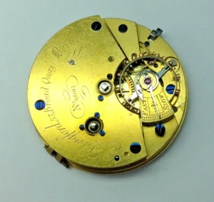 Antique Fusee Pocket Watch Movement - E. LANGFORD - Restoration / Repair - Picture 1 of 6