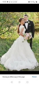 Cute western wedding dress ruffles!!! Size 8 - Picture 1 of 6