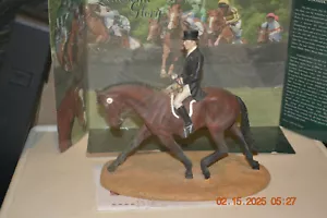 Dressage Rider and Horse Stallion Resin Statue Figurine See Photos - Picture 1 of 24