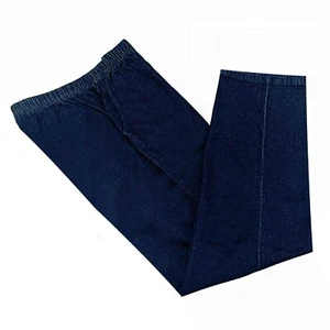 Jeans Denim & Co., QVC, estilo pull-on lavado oscuro con cintura elástica, talla XL - Imagen 1 de 4