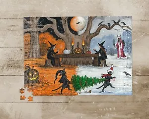 SAMHAIN 520-teiliges Puzzle RYTA ART Halloween Weihnachten Krampus Katze Urlaub - Bild 1 von 1
