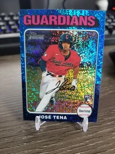 2024 Topps Heritage Jose Tena RC Blue Sparkle #227 Cleveland Guardians - Bild 1 von 2