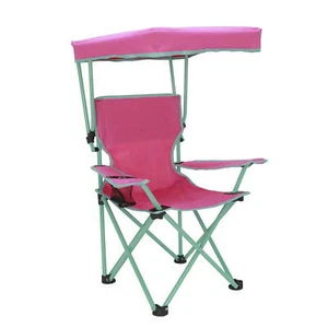 Ozark Trail Kids Canopy Chair with Safety Lock (125 lb. Capacity), Pink/Green. - Picture 1 of 8