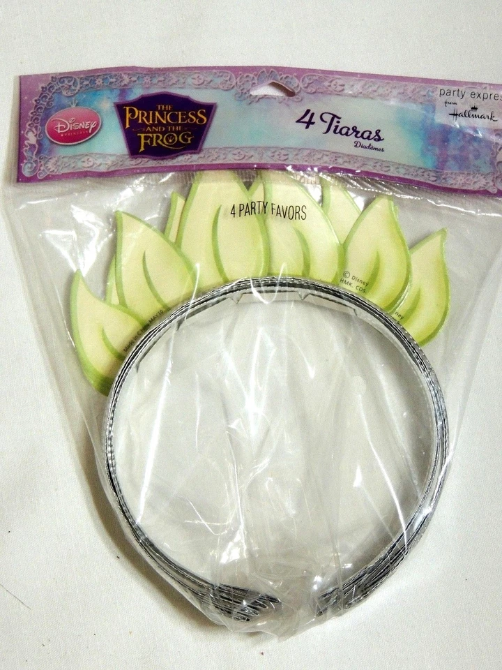 PRINCESS AND THE FROG    1- PKG. WITH 4 TIARAS-PARTY FAVORS -   PARTY SUPPLIES - Image 1 of 1