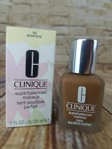 Clinique fondotinta superbilanciato #15 Golden (D-G) 1 oz nuovo con scatola - Foto 1 di 1