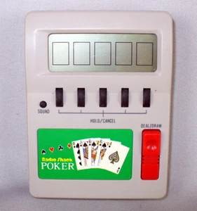 RADIO SHACK HANDHELD POKER GAME MODEL 604265 TESTED WORKS - Picture 1 of 4