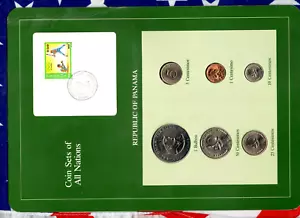 Coin Sets of All Nations Panama 1982-1984 Balboa 1984 UNC Baseball - Picture 1 of 5
