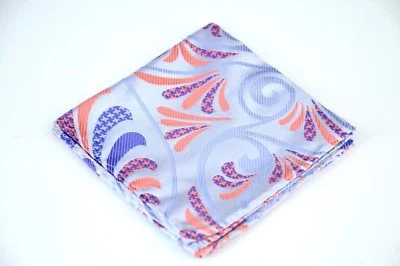 Lord R Colton Masterworks Pocket Square - Sky Hysteria Check - Silk $75 New - Image 1 of 2