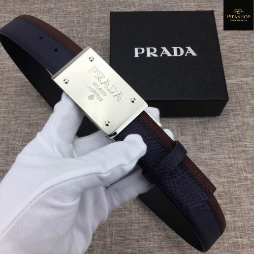 PRADA ベルト 黒 レザー スタッズ メンズ プラダ ヴィンテージ Vintage 1990's PRADA Mens Black Leather Belt With Unique