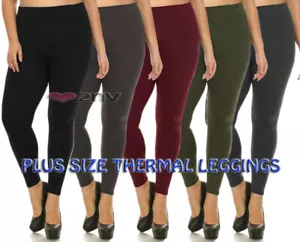 WOMENS TUMMY CONTROL LEGGINGS THICK WITH ADDED SUPPORT PLUS SIZE - Picture 1 of 10