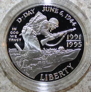 1991-1995 WWII 50th Anniv Proof Silver Dollar Coin ONLY 1993 W $1 WW2 World War - Picture 1 of 2