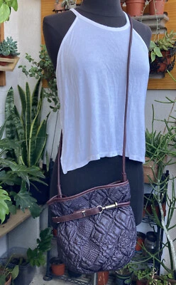 Ermanno Scervino Bolso de Hombro Acolchado Marrón Puff Monedero de Italia Foto 1 de 4