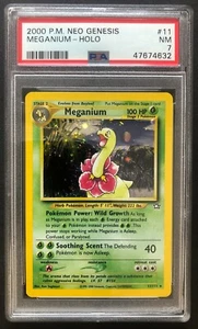  2000 P.M. Neo Genesis Meganium Holo PSA 7 Mint #11/111 Rare Pokemon Card No 11 - Picture 1 of 3