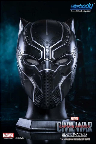Killerbody 1/1 Captain America Black Panther Wearable Helmet Mask Halloween Prop Cover