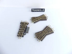 TOURELLE / GASTOU TRAVERSES BOIS RAIL LAITON 1 AIGUILLAGE + 2 CROISEMENTS - Imagen 1 de 2