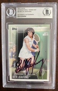 Billie Jean King Auto Signed 2019 Topps Hall of Fame #30 Beckett HOF See Pics