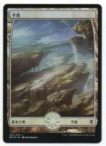 MTG Japanese Foil Plains Full Art #251 Battle For Zendikar NM - Picture 1 of 1
