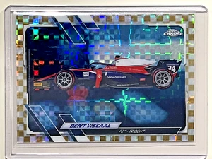 2021 Topps Chrome Formula 1 F1 Bent Viscaal Gold Checker Flag Refractor /50 - Picture 1 of 2