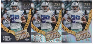 (3) DIFFERENT DeMarco Murray 2024 TOPPS CHROME SUNDAY SWAG #SS-8 LOT COWBOYS - Picture 1 of 2