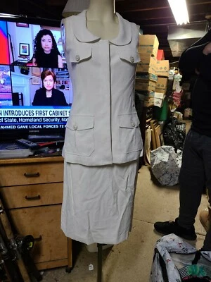 Etcetera Regal 裙子西装夹克尺寸 2 裙尺寸 2 粘胶亚麻可爱 — 第 1/4 张图片