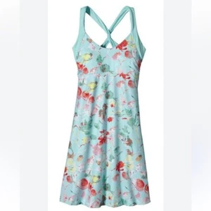 Patagonia Mujer’s Azul Floral Mañana Gloria Cruz Correa Vestido Talla Grande Usado en Excelente Condición - Imagen 1 de 8