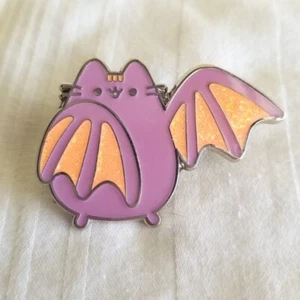 Pusheen the Cat Bat Halloween Lapel Pin - Picture 1 of 3