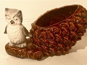 Lane & Co California Pottery Vintage Owl Planter, Van Nuys Origin. Cute, Rare!