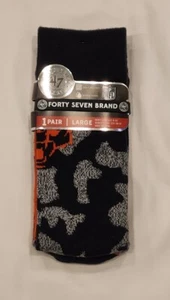 NFL Chicago Bears Men's '47 Bayonet Casual Dress Crew Socks, Navy, Large 1 Pair - Picture 1 of 4