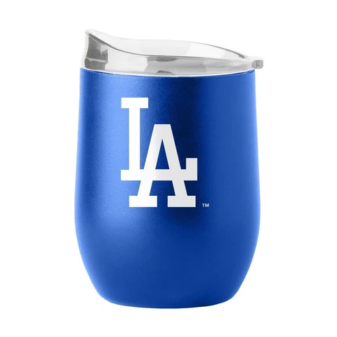 Los Angeles Dodgers 16oz Curved Stainless Steel Travel Tumbler MLB Mug Glass Cover