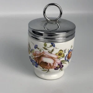 Vintage Royal Worcester Egg Coddler Floral Flowers  Porcelain England - Picture 1 of 5