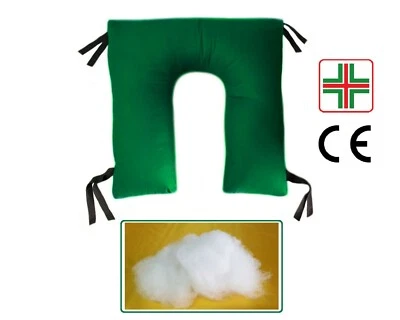 VETRINA DEL BENESSERE CUSCINO A FERRO DI CAVALLO Antidecubito Sedia a Rotelle in Fibra Cava Siliconata