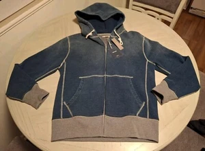Wallace Barnes J Crew Full Zip Hoodie Indigo Medium - Picture 1 of 5