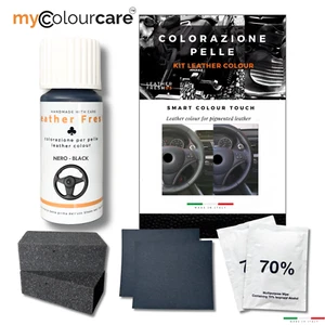 Mycolourcare Kit Ritocco Volante Pelle NERO rinnovo colorazione vernice ecopelle - Afbeelding 1 van 13