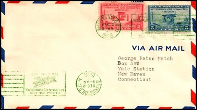 Scott 649 - 650 - 2 & 5 Cents Civil Aeronautics FDC Typed Address SCV $15.00 - Image 1 of 2