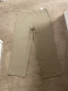 Susan Graver Essentials hellbraune flüssige Strickhose Gr. PL - Bild 1 von 5