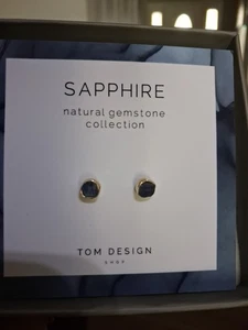Tom Design Sapphire Stud Earrings - Picture 1 of 5