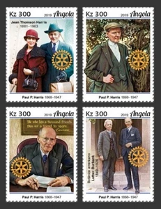 Angola - 2019 Rotary Founder Paul P. Harris - Set of 4 Stamps - ANG190126a - Picture 1 of 1