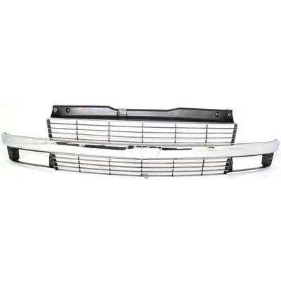 Grille 95-25 For Chevy Astro Silver w/Chrome Center Bar w/Composite Headlight - Image 1 of 4