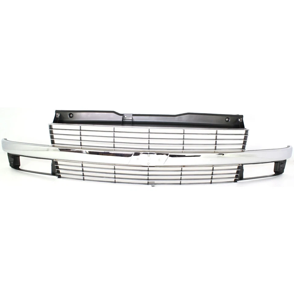 Grille 95-25 For Chevy Astro Silver w/Chrome Center Bar w/Composite Headlight Foto 1 de 4