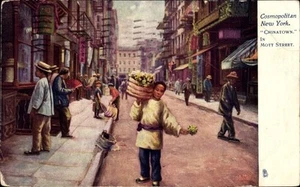 Künstler Ak New York City USA, Mott Street, China Town,... - 10632804 - Picture 1 of 2