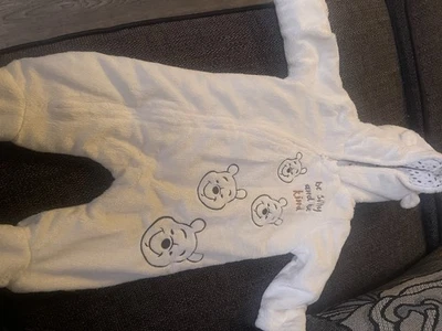 Winnie The Poo Snow Suit Age 0-3 Months Excellent Condition - Image 1 of 4