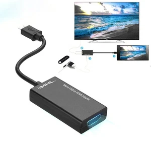 Universal Micro USB to HDMI HD TV AV TV Converter Cable 1080P Phone MHL Adapter - Picture 1 of 10