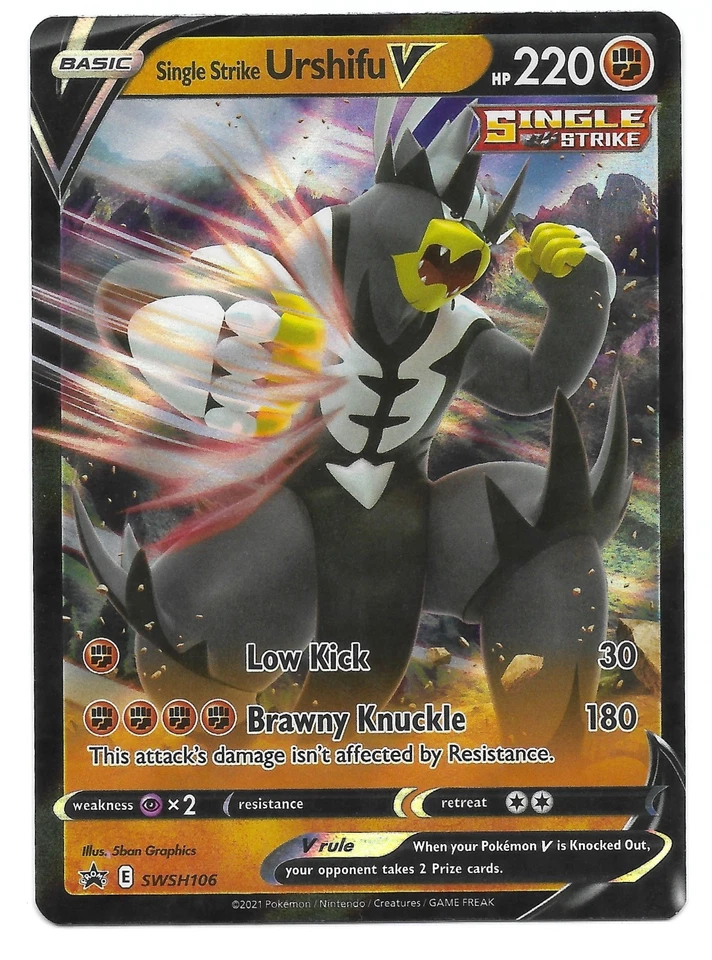 Single Strike Urshifu V SWSH106 SWSH: Sword & Shield Promo Cards Holo Pokemon NM - Image 1 of 2
