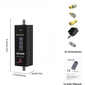 SW-33 Plus Portable Power & SWR Meter 125-525MHz Dummy Loads Coaxial Adapter Kit - Picture 1 of 15
