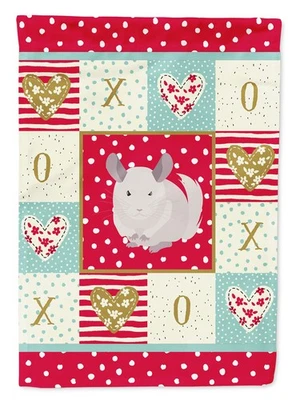 White Dominant Chinchilla Love Garden Flag CK5425GF - Image 1 of 4