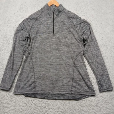 Champion Pullover Mens XL Gray Duo Dry Long Sleeve Quarter Zip Athletic Shirt - Image 1 of 4