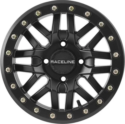 Raceline Ryno Beadlock Front/Rear Wheel - 15x7 - 5+2 Offset - 4/156 - Black 15x7 - Image 1 of 4