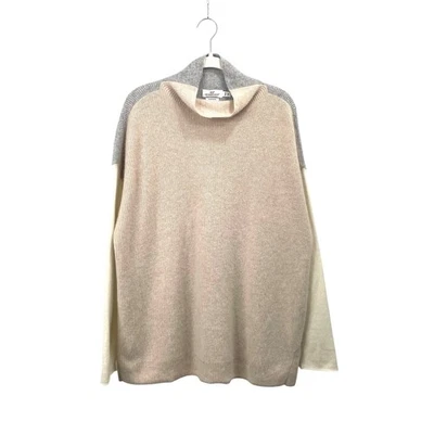 Suéter cuadrado Vineyard Vines 100 % cachemir tejido acanalado cuello falso talla M gris tostado Foto 1 de 4